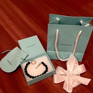 Tiffany & Co. Black Onyx Toggle Bracelet.  Comes with pouch, box, bow and bag.